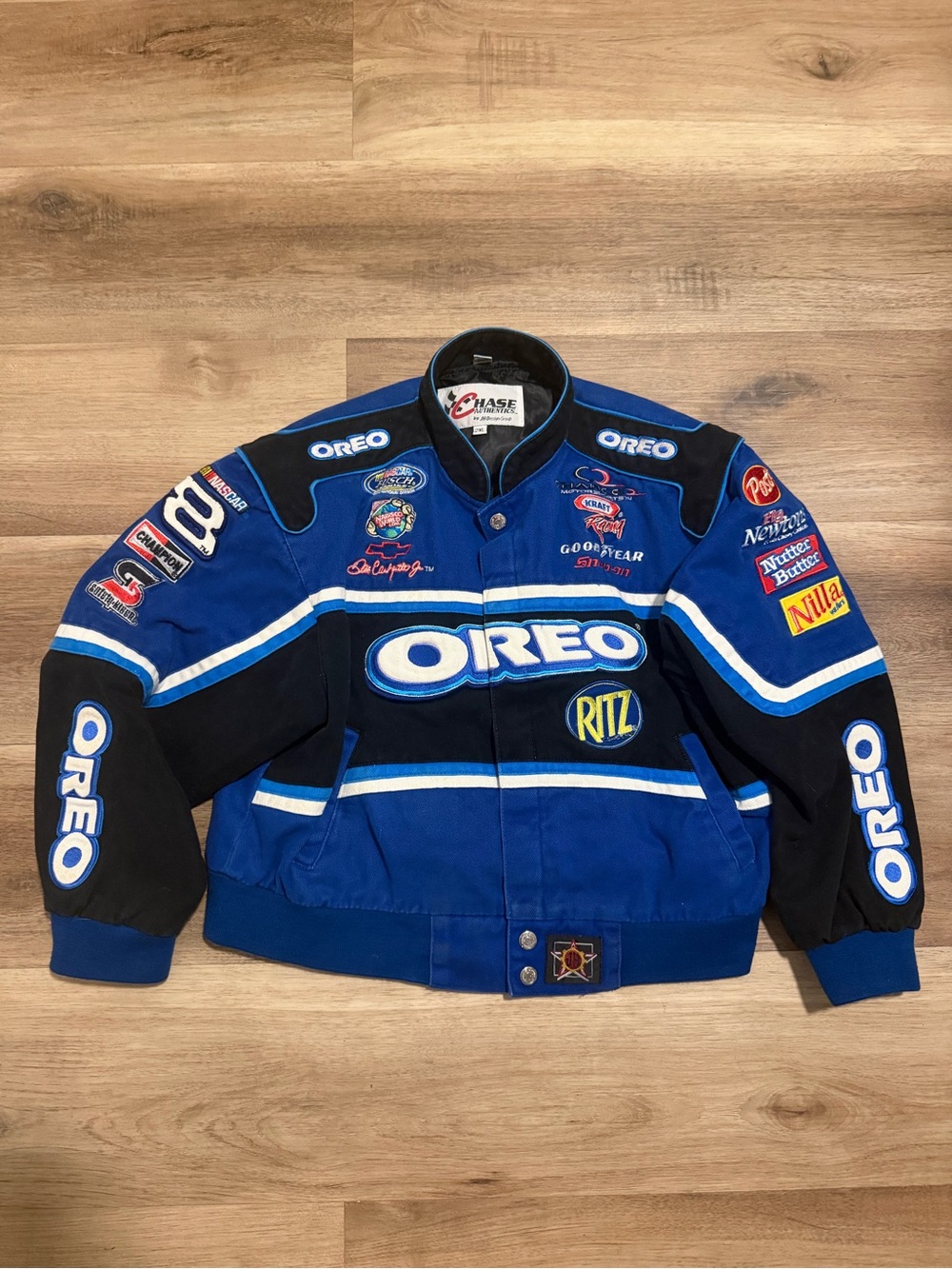Vtg Chase Authentics Dale Earnhardt Jr. Oreo NASCAR Jacket Youth Size XXL Kids